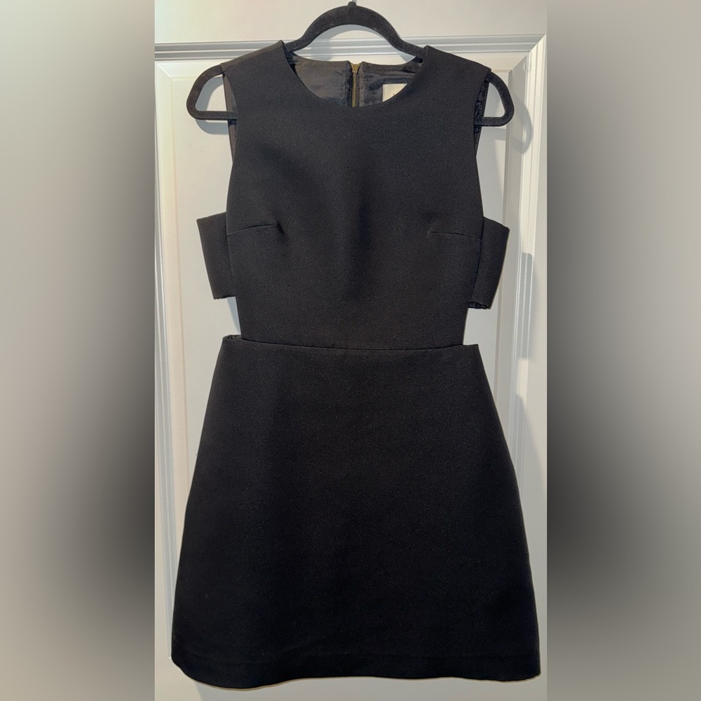 Kate Spade Black Breath of Fresh Air Dress with Side Cut Outs